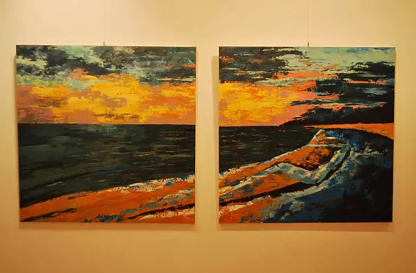 Bożena Siewierska - Morze -Dyptyk.