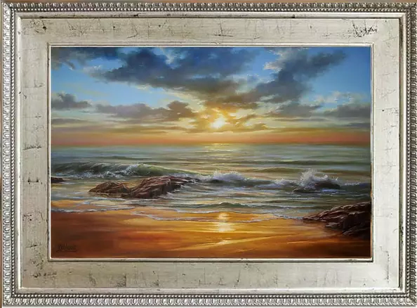 Lidia Olbrycht - Morze Pejzaż Zachód Słońca