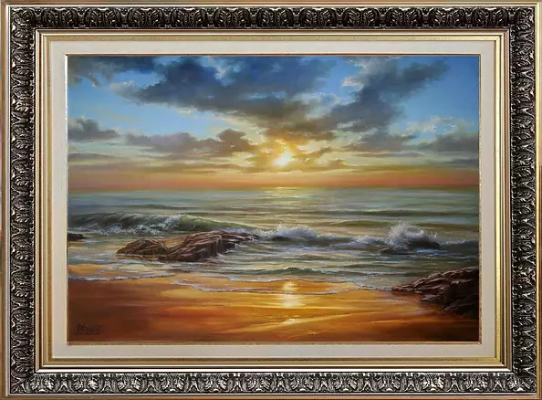 Lidia Olbrycht - Morze Pejzaż Zachód Słońca