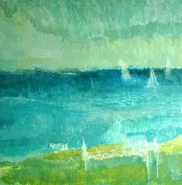 Anna Sąsiadek - Sea | oil on the plate