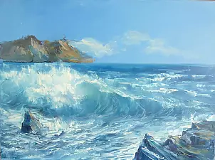 Kazimierz Komarnicki - Sea and Rocks IV