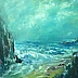 Kazimierz Komarnicki - Sea and rocks. Storm