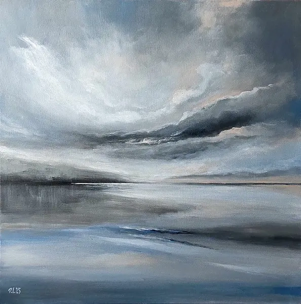 Paulina Lebida - Sea - acrylic painting 70/70 cm