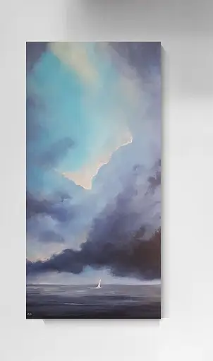 Paulina Lebida, Mare - dipinto acrilico, Quadro ad acrilico - tela, 50 x 100