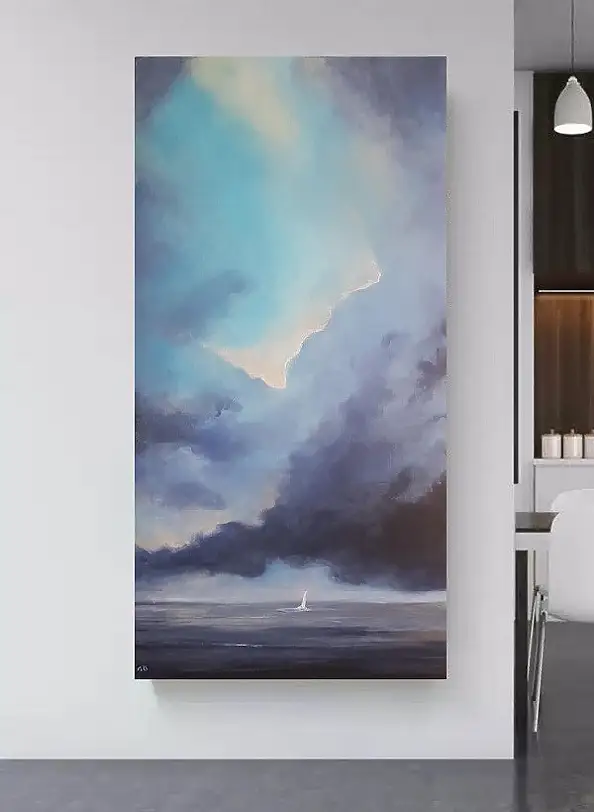 Paulina Lebida, Mare - dipinto acrilico, Quadro ad acrilico - tela, 50 x 100