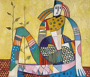 Kolesnikova Irina, Mosaik der inneren Welt, Ölbild - Leinwand, 97 x 84