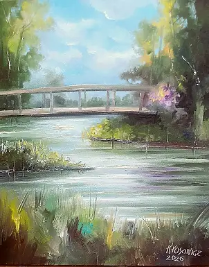 Krzysztof Kłosowicz, "Ponte I", Quadro a olio - tela, 40 x 50