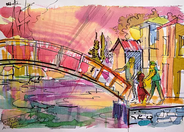 Anna Borcz - Bridge in the port