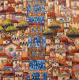 Maciej Urbaniak, Mosty na Arno II, Obraz olejny - płótno, 65 x 81