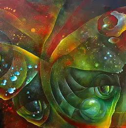 Honorata Rybka-Szarmach, бабочка, Масляная картина - холст, 110 x 90