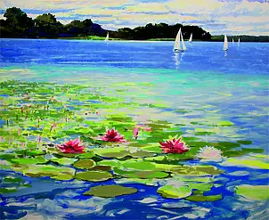 Jerzy Martynów - Motyw z Litwy - Nad Jeziorem Trakai