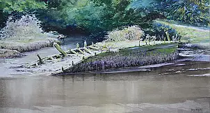 Jerzy Martynów - Motyw z Pont Avent - odpływ  -  Francja