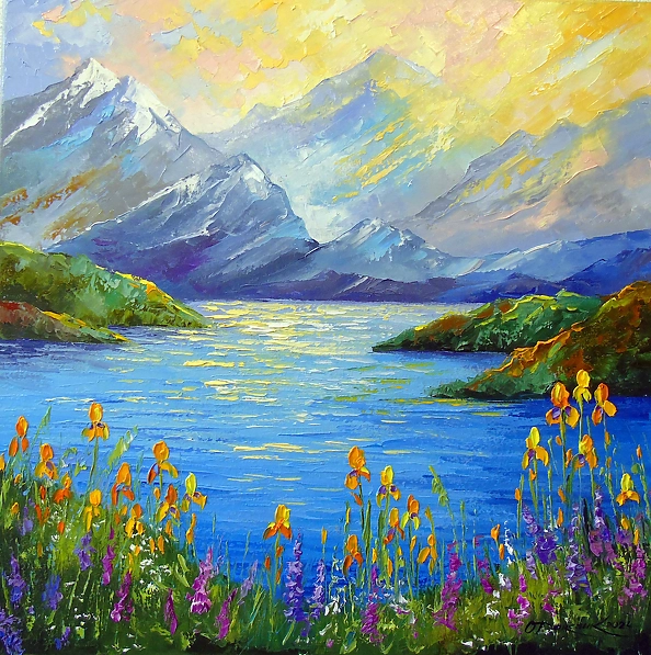 Olha Darchuk - Mountain Serenity: Lakeside Whisper
