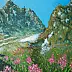 Antonina Radzięda - Mountain landscape with flowers