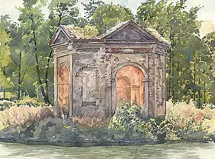   - Mściwojów ruin the pavilion water