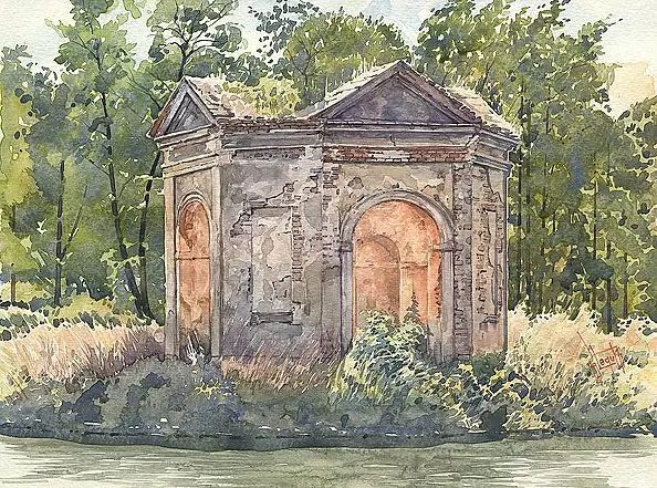 Leszek Legut - Mściwojów, ruina pawilonu na wodzie