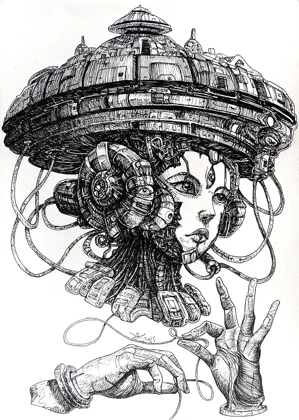 Krzysztof Krawiec - Mudra moich wspomnień *rysunek piórkiem 