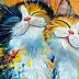 Olha Darchuk, Purr-fect Happiness , Obraz olejny - płótno, 50 x 60