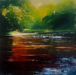 Aleksandra Adamczak, Muzyka w moim ogrodzie, Obraz akrylowy - płótno, 80 x 80