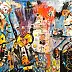Dariusz Grajek, Muzykujacy kwartet i tandem..., Obraz akrylowy - płótno, 117 x 80