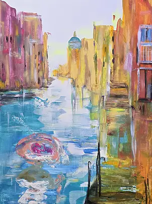 Ewa Mościszko, My Venice, Obraz akrylowy - płótno, 55 x 75