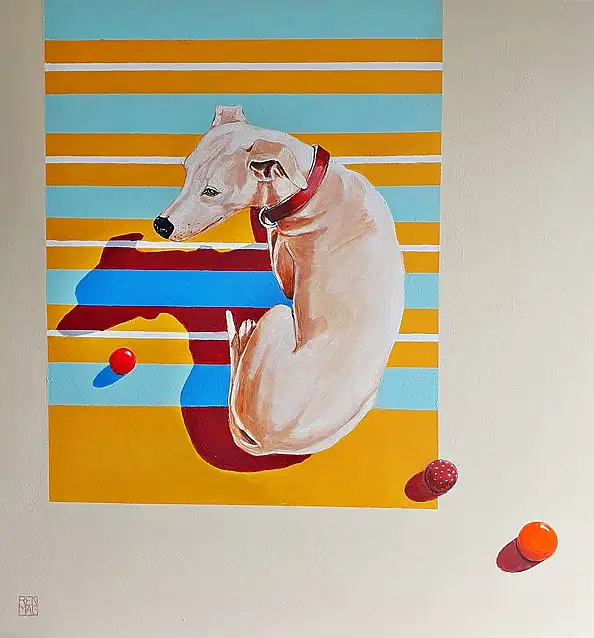 Renata Magda, My little balls..., Obraz akrylowy - płótno, 85 x 85