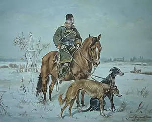   - Hunter with greyhounds