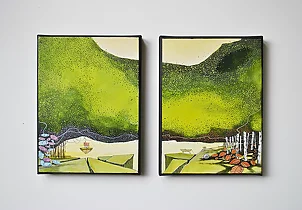 Dariusz Franciszek Różyc - ''NA KRAŃCU LASU'' cykl ''Na skraju lasu''/dyptyk