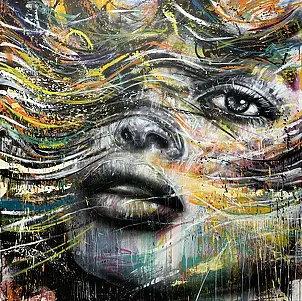 Szymon Hołubowski, , Acrylic painting, Mixed media - canvas, 150 x 150