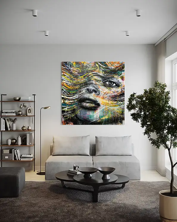 Szymon Hołubowski, , Acrylic painting, Mixed media - canvas, 150 x 150