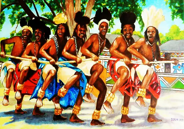 Zenon Różycki - NDEBELE YOUTH ENJOYING DANCING