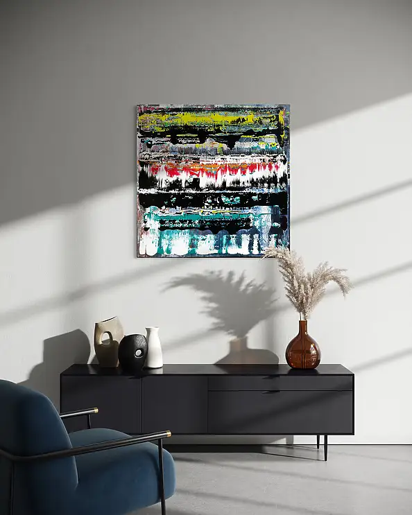 Szymon Hołubowski, , Acrylic painting, Mixed media - canvas, 100 x 100