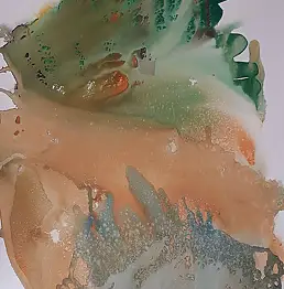 IZABELA BARTOSIŃSKA, NP. WASSERFALL 4, Aquarelle - Papier, 35 x 70