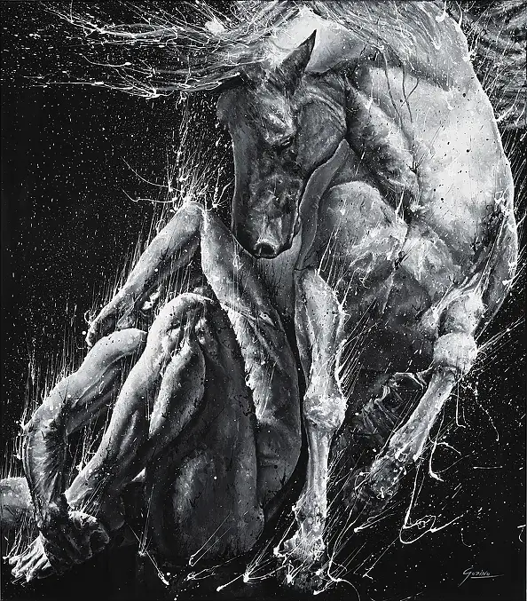 MATEO GODINO, NUMEN, Obraz akrylowy - płótno, 140 x 160