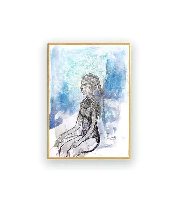 Anna Skowronek - At the pool-sketch