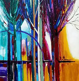 Ewa Boińska, Na granicy snu, Obraz akrylowy - płótno, 40 x 50