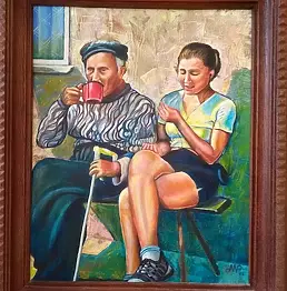 Anna Nowiszewska - On the bench with the coffee