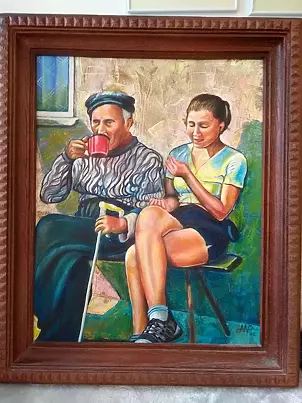   - On the bench with the coffee