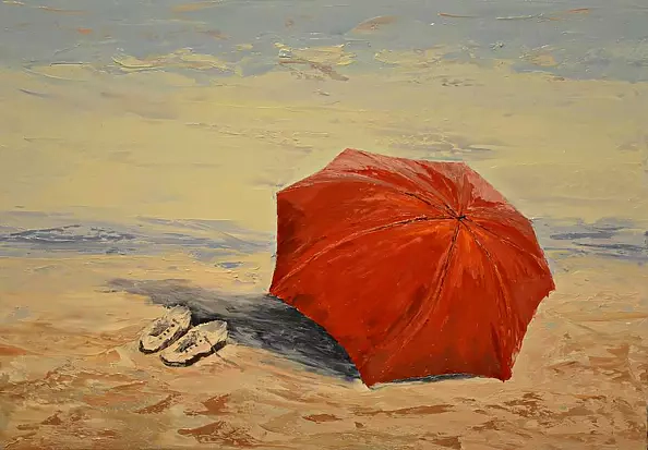 Krystyna Mąkosza - On the beach