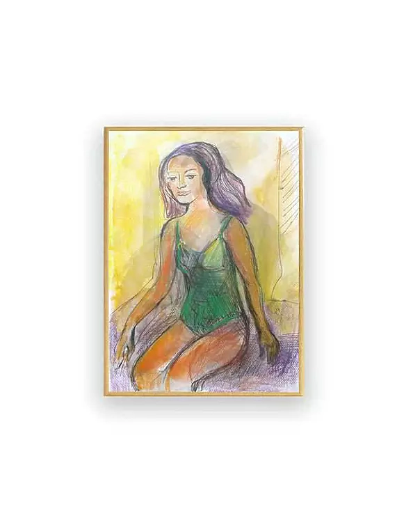 Anna Skowronek - Na plaży - szkic