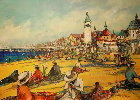 Piotr Rembieliński - On the beach in Sopot