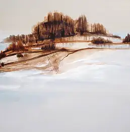 Małgorzata Bruss, Na rzece, Obraz akrylowy - płótno, 120 x 120