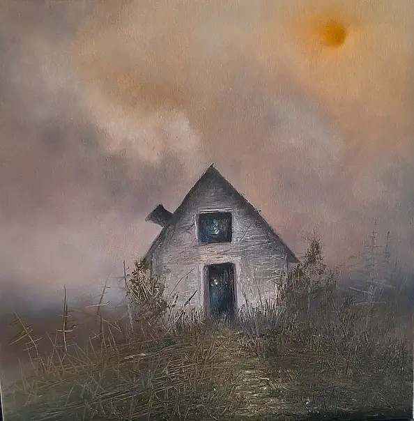 Klaudia Wilk, Na skraju, Obraz olejny - płyta, 40 x 40