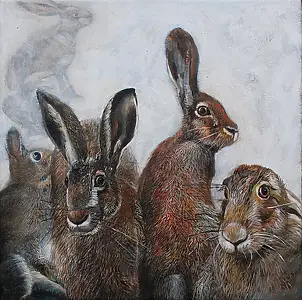 Iza Jaśniewska, Take it easy, Acrylic painting - canvas, 40 x 40