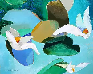 Aleksandra Adamczak - On the water - 40cm x 50 cm