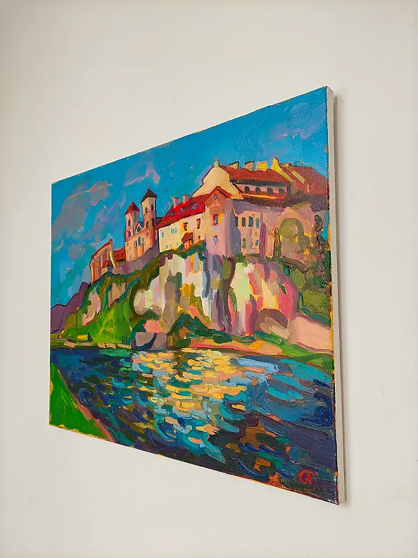 Anastasiia Kurkova, Na wysokiej skale, Obraz olejny - płótno, 60 x 50