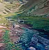 Wojciech Pater, Oltre il torrente di montagna, Quadro a olio - pannello, 60 x 80