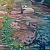 Wojciech Pater, Oltre il torrente di montagna, Quadro a olio - pannello, 60 x 80