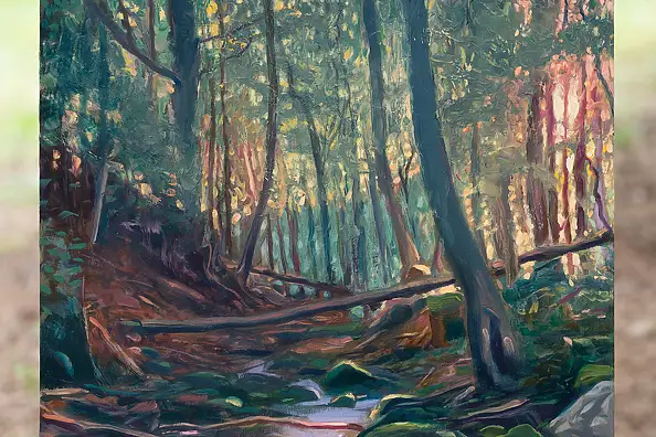 Wojciech Pater, Nad Górskim Strumieniem, Obraz olejny - płyta, 40 x 60