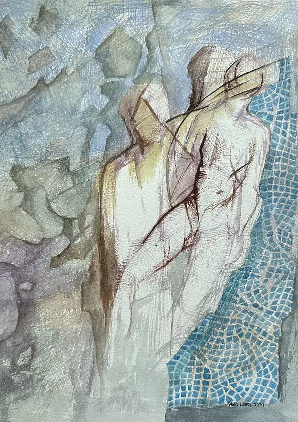 Anna Lupa Suchy, Nad Soliną II, Akwarele - papier, 20 x 29